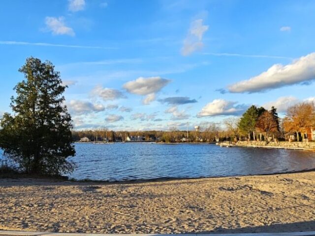 A popular family-friendly beach with picnic areas, a playground, and a swim area. It’s a great place to relax by the water and enjoy the summer sun.