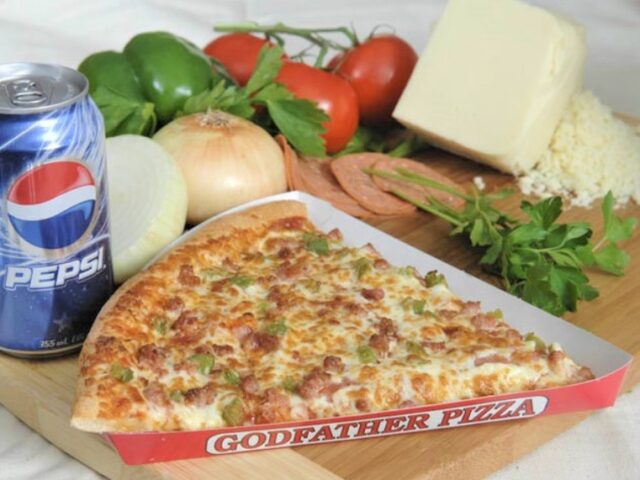 Godfather's Pizza is a local favourite serving up delicious, freshly made pizzas with a variety of toppings. Whether you're in the mood for a classic or a specialty pie, their menu also includes tasty sides like wings, strips, salads and garlic bread, perfect for a satisfying meal.